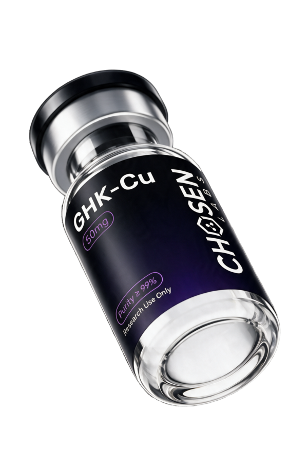 GHK-Cu 50mg research peptide vial from Chosen Labs