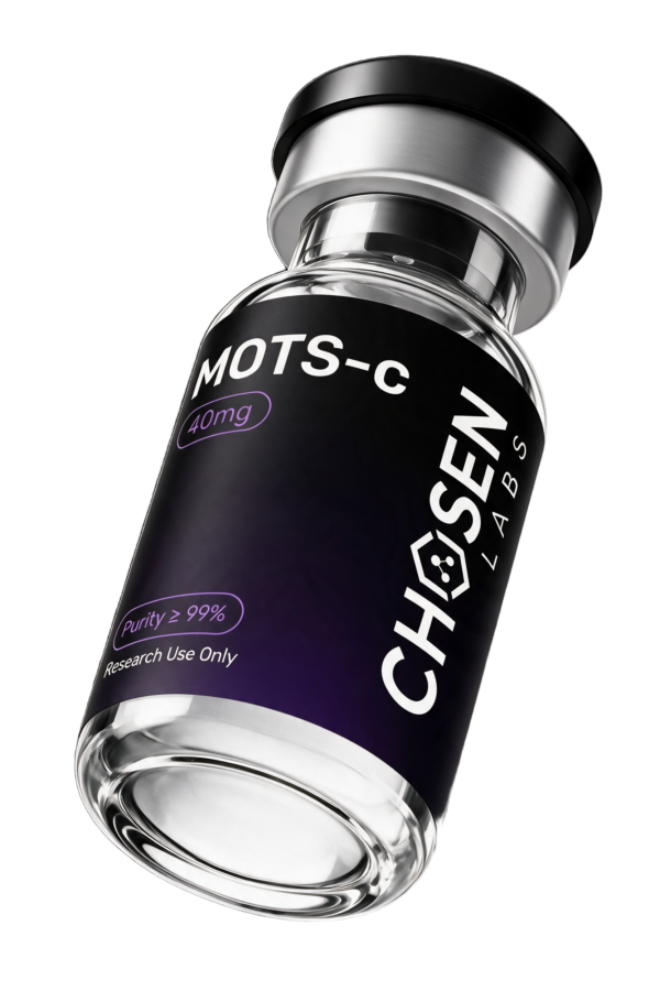 MOTS-c 40mg research peptide vial from Chosen Labs