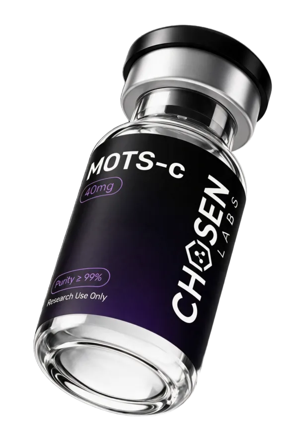 MOTS-c 40mg research peptide vial from Chosen Labs